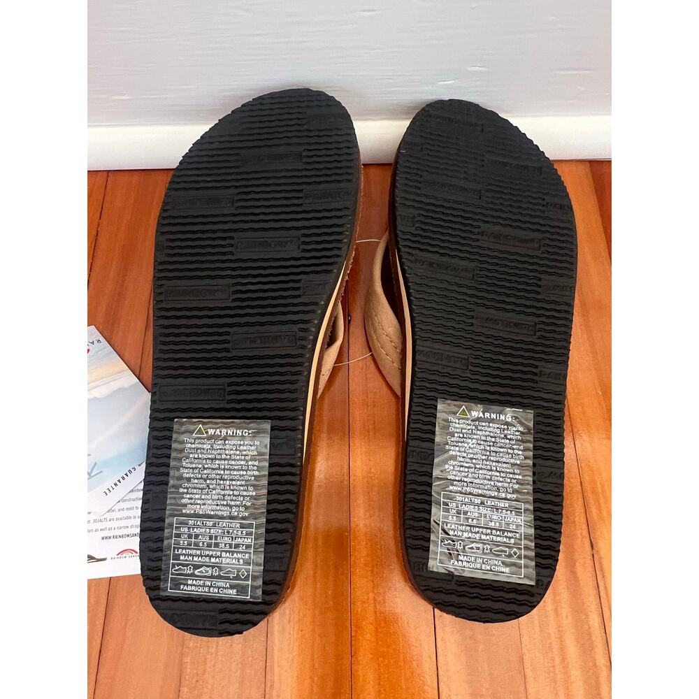 Rainbow Sandals Women’s L 7.5-8.5 Sierra Brown Premium Leather Flip Flops NWT - Picture 4 of 7